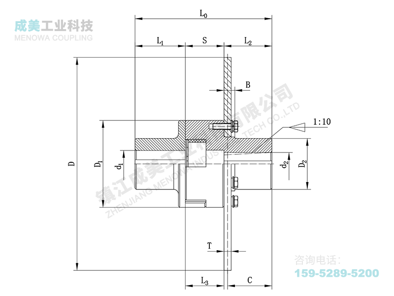 LMPK型(分体式制动盘)梅花联轴器